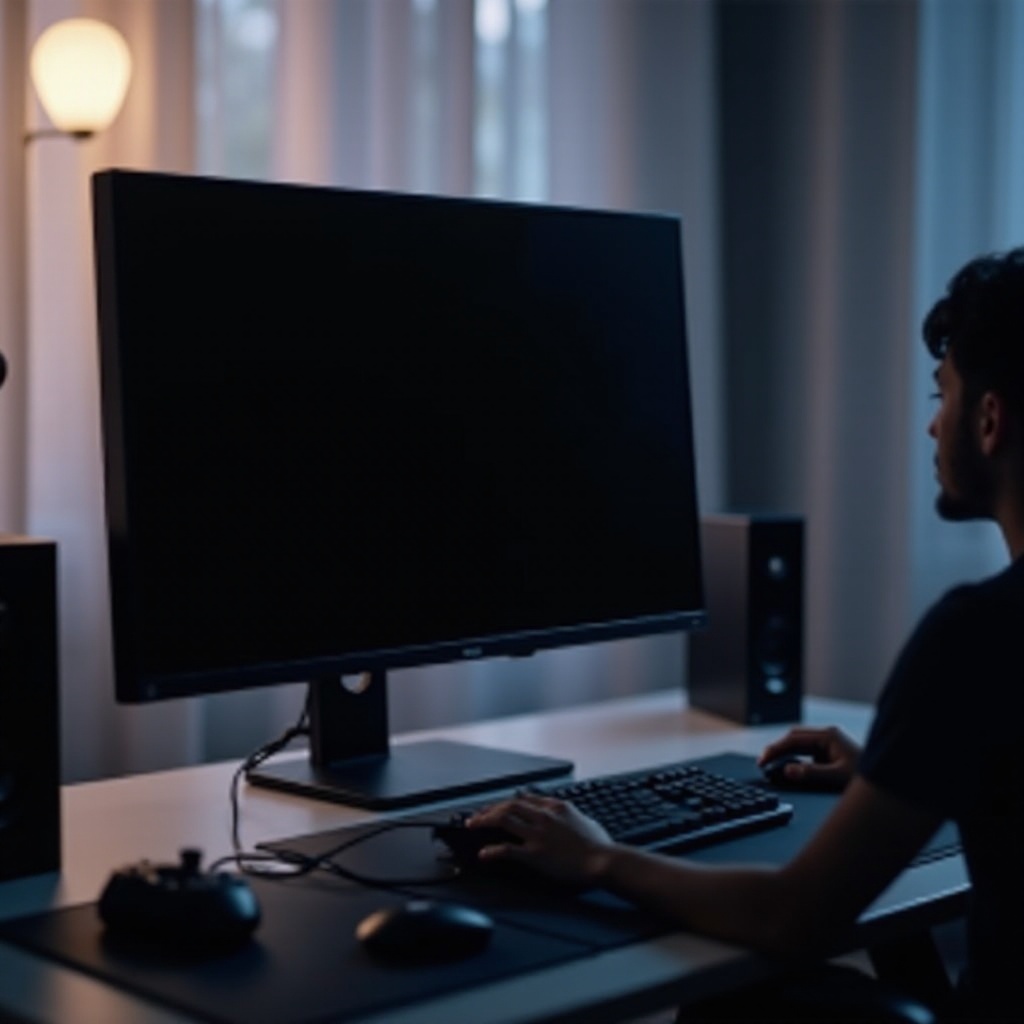 computer black screens while gaming
