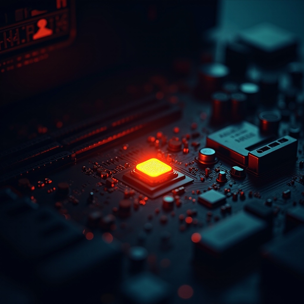 Risoluzione dei problemi con la luce arancione della scheda madre senza display.