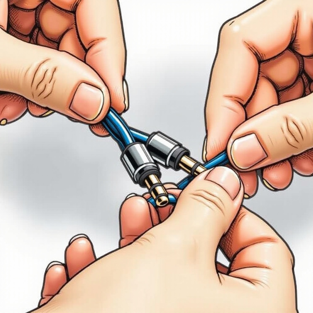 كيفية تركيب مقابس الموز على سلك السماعة